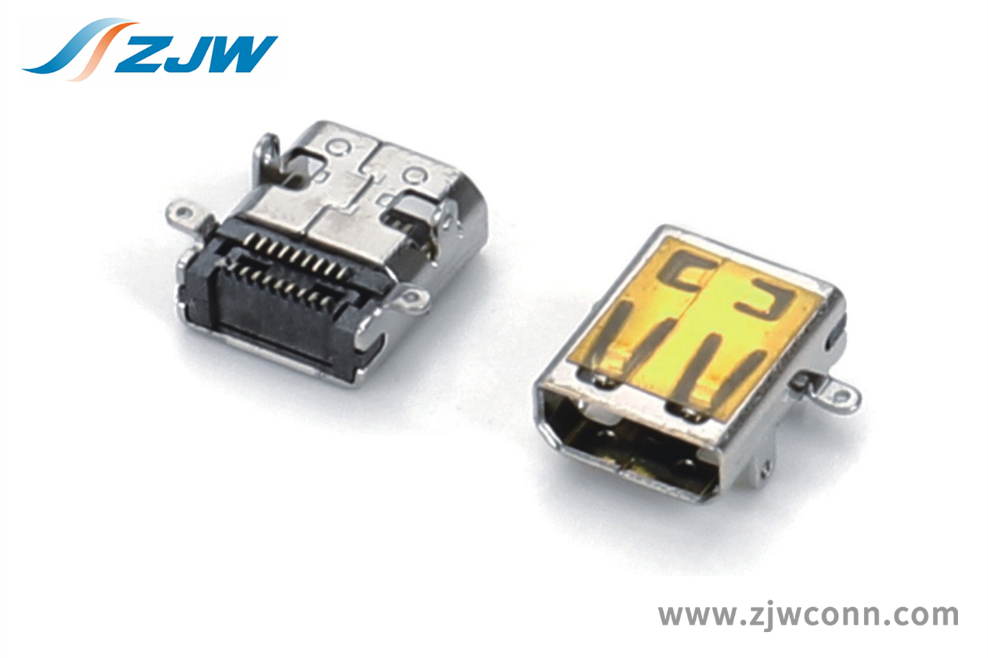 HDMI D TYPE 母头前插后贴