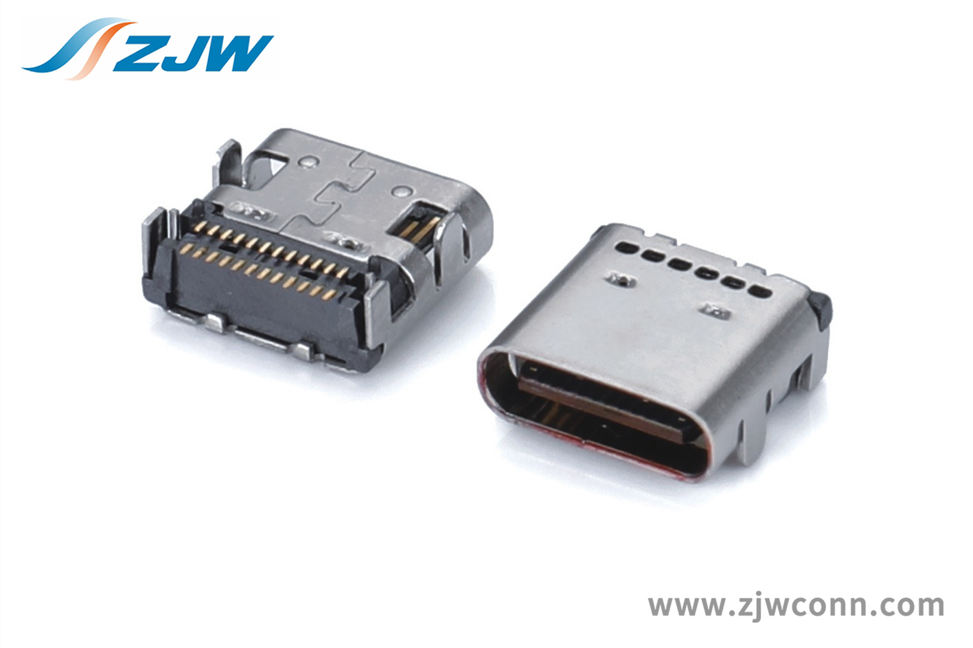 TYPE-C母座24PIN 双排SMT有柱