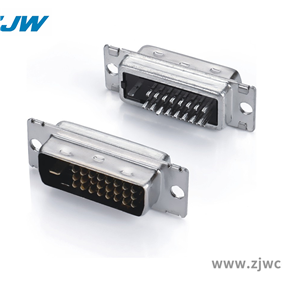 DVI24+1公黑180°铆合