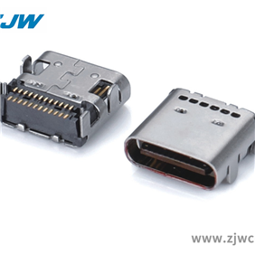 TYPE-C母座24PIN 双排SMT有柱