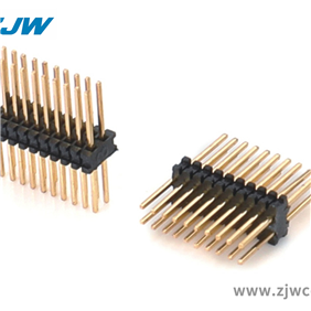 排针0.8mm双排180°