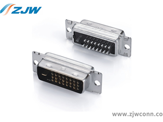 DVI24+1公黑180°铆合