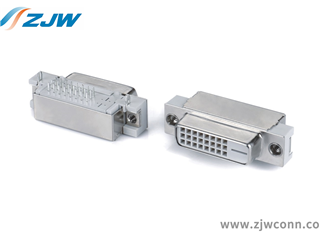 DVI24+1白色短柱铆合带屏蔽(H2.26)