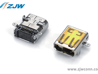 HDMI D TYPE 母头前插后贴