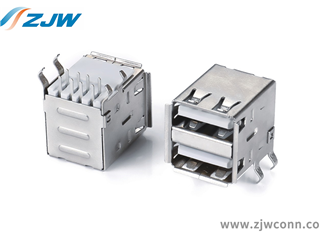 双层USB2.0一体式 DIP90°